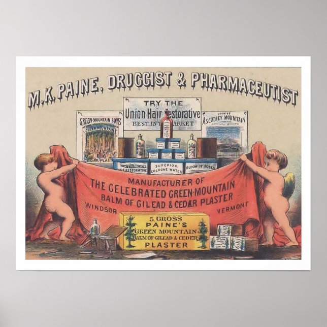 Vintages Pharmazie-Poster Poster (Vorne)