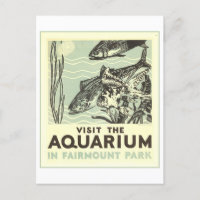 Vintages Philadelphia Aquarium Reiseplakat