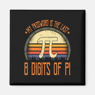 Vintages Pi-Day-Shirt mein Wort ist die letzten 8 Magnet