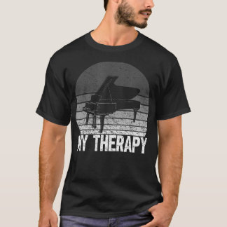 Vintages Piano ist meine Therapiemusik Lover Pia T-Shirt