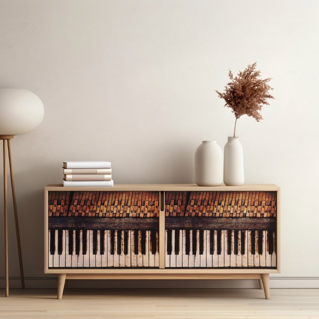 Vintages Piano-Poster für Möbeldecoupons Poster (This is a decoupage mockup, your design may appear smaller or larger depending on furniture.)