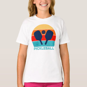 Vintages Pickleball-Paddel und Ball T-Shirt