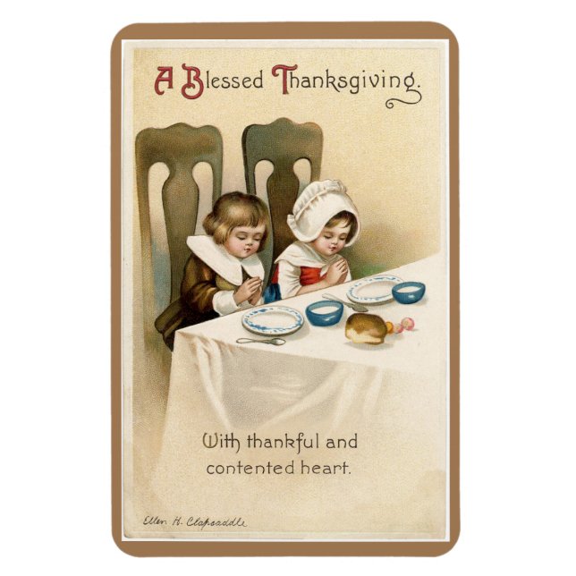 Vintages Pilgrim Children Flexible Magnet (Vertikal)