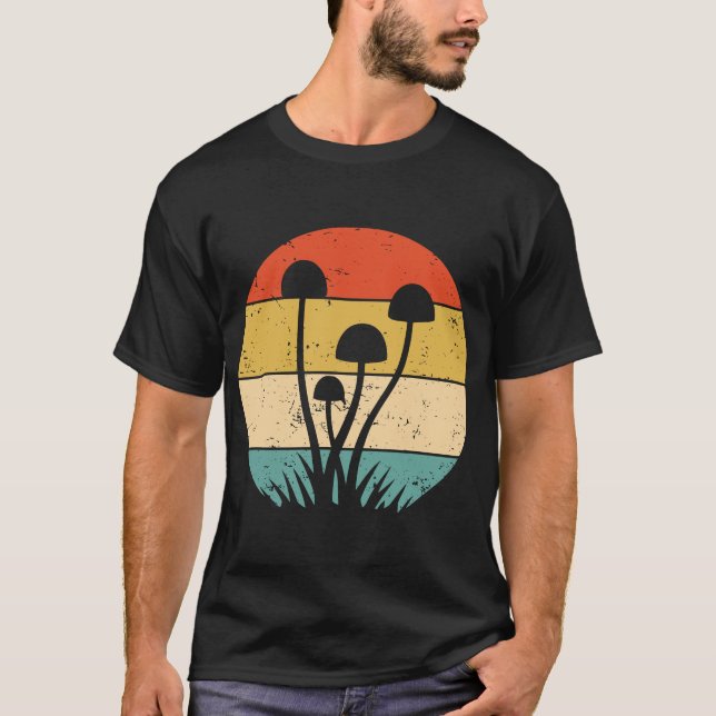 Vintages Pilz - Pilzliebhaber im Retro-Stil T-Shirt (Vorderseite)