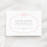 Vintages Pink Bow Baby Duschkabine Raffle Ticket Begleitkarte<br><div class="desc">Laden Sie Freunde und Familie ein,  an einer Windpreisraffination mit dieser eleganten,  blau-bogenförmigen Babyduschkarte teilzunehmen.</div>