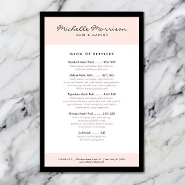 Vintages Pink Makeup und Beauty Salon, Nagelsalon Flyer