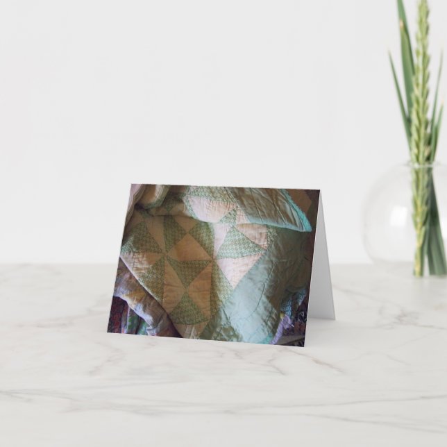 Vintages Pinwheelsteppdecke notecard Karte (Vorderseite)