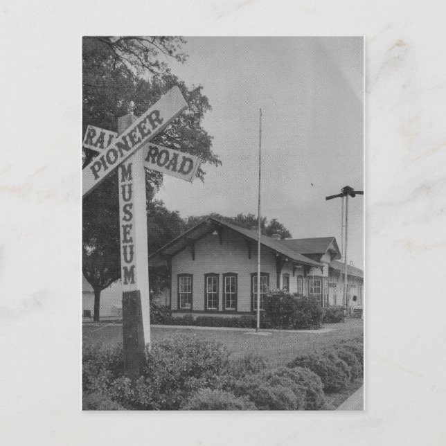 Vintages Pioneer Eisenbahnmuseum Postkarte (Vorderseite)