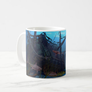 Vintages Piratenschiff Kaffeetasse