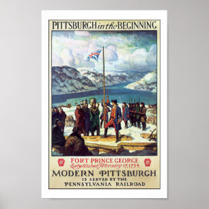 Vintages Pittsburgh PA Travel Poster Print