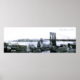 Vintages Plakat 1913 Brooklyns NYC