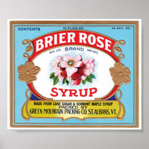 Vintages Plakat - Brier-Rosen-Sirup