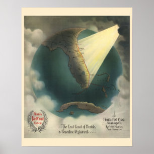 Vintages Plakat der Florida Bahn