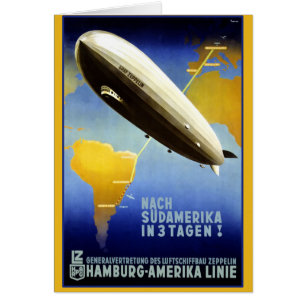 Vintages Plakat eines lenkbaren