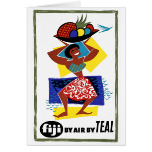 Vintages Plakat Fidschis wieder hergestellt