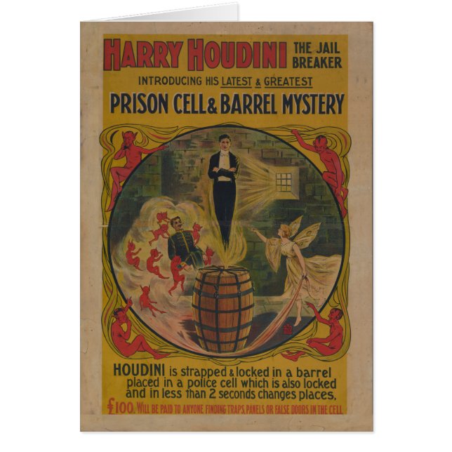 Vintages Plakat Harrys Houdini (Vorne)