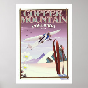 Vintages Plakat kupferner Gebirgscolorados