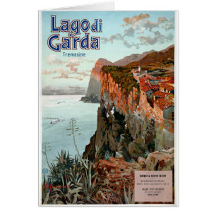Vintages Plakat Lago di Garda Lake Garda