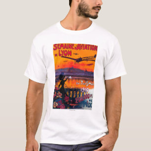 Vintages Plakat Semaine d Luftfahrt-Des Lyon T-Shirt