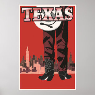 Vintages Plakat Texas