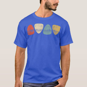 Vintages Plektrum Retro Gitarrist + Bassist Gif T-Shirt