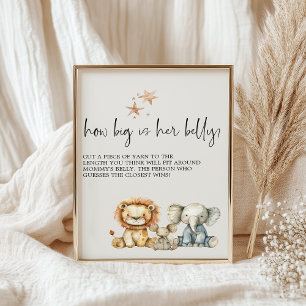 Vintages Plush Kinderzimmer Animals Baby Showspiel Poster