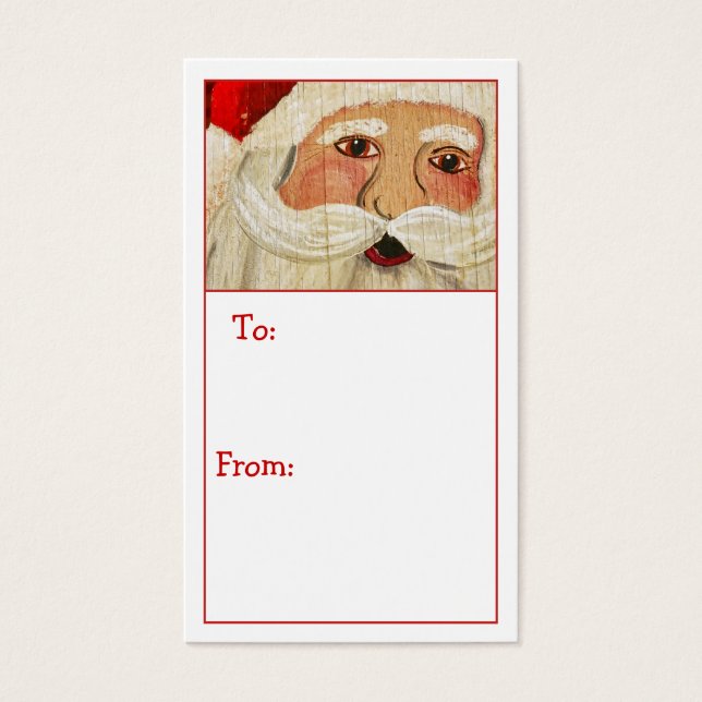 Vintages Plywood Rustikales Weihnachtsgeschenk (Vorderseite)