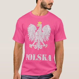 Vintages Polen Polnische Flagge Polnischer Adler T-Shirt