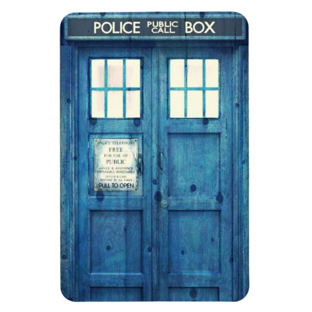 Vintages Polizeitelefon Öffentliche Anrufe Magnet (Vertikal)