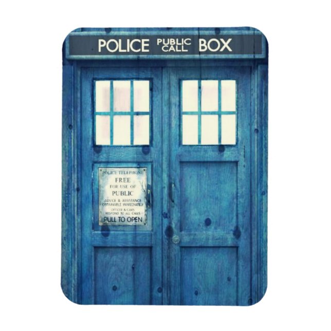 Vintages Polizeitelefon Öffentliche Anrufe Magnet (Vertikal)