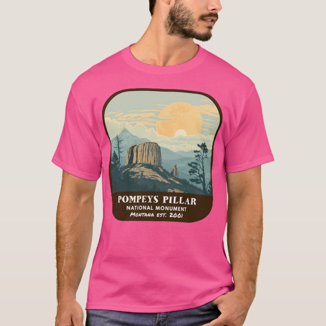 Vintages Pompeys-Säulendenkmal (Montana) T-Shirt (Vorderseite)