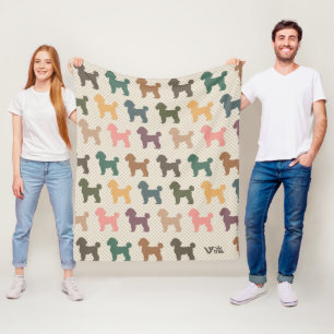 Vintages Poodle Blanket Retro-Geschenk für Hundefr Fleecedecke