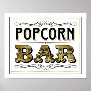 Vintages POPCORN-BAR-Zeichen Poster