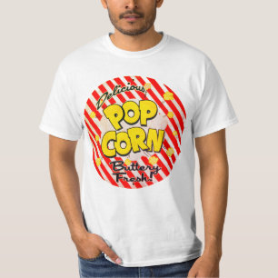 Vintages Popcorn Logo und T - Shirt