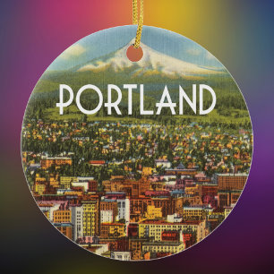 Vintages Portland, Oregon Keramik Ornament