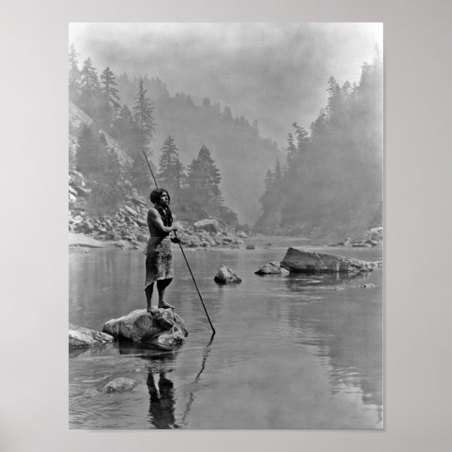 Vintages Portrait eines nativen Amerikanischen Ure Poster (Vorne)