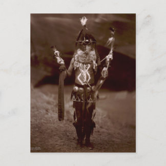 Vintages Portrait eines nativen Amerikanischen Ure Postkarte
