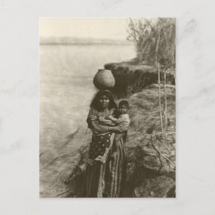 Vintages Portrait eines nativen Amerikanischen Ure Postkarte