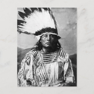 Vintages Portrait eines nativen Amerikanischen Ure Postkarte