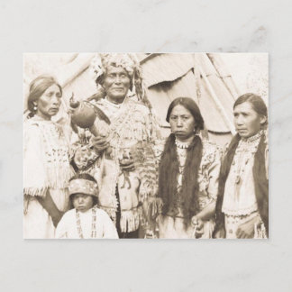 Vintages Portrait eines nativen Amerikanischen Ure Postkarte