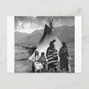 Vintages Portrait eines nativen Amerikanischen Ure Postkarte