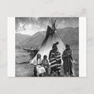 Vintages Portrait eines nativen Amerikanischen Ure Postkarte