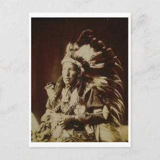 Vintages Portrait eines nativen Amerikanischen Ure Postkarte