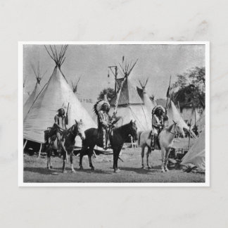 Vintages Portrait eines nativen Amerikanischen Ure Postkarte