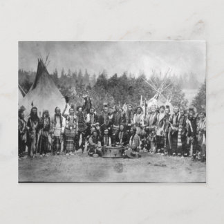 Vintages Portrait eines nativen Amerikanischen Ure Postkarte