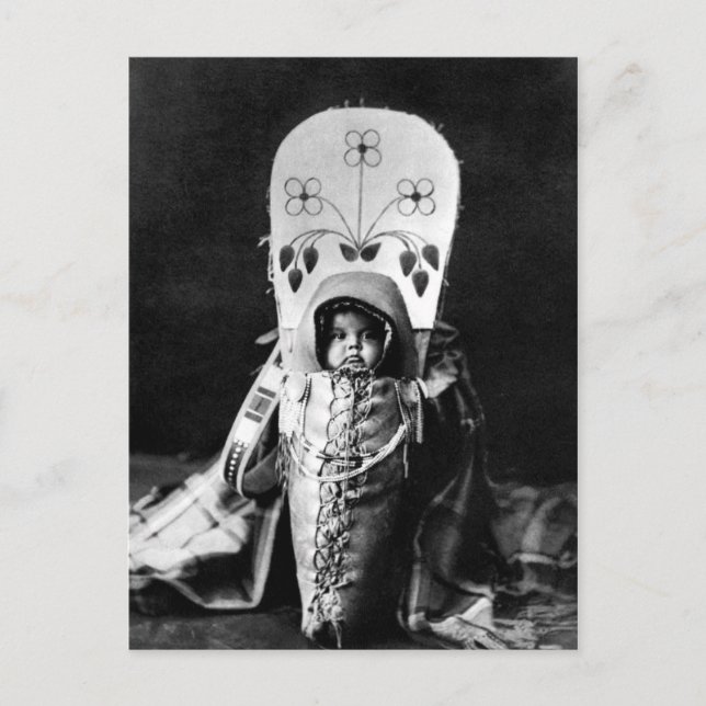 Vintages Portrait eines nativen Amerikanischen Ure Postkarte (Vorderseite)