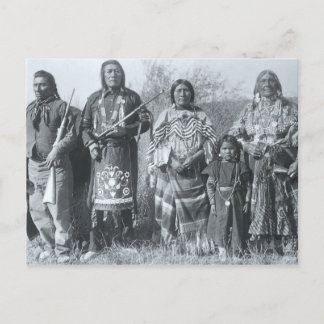 Vintages Portrait eines nativen Amerikanischen Ure Postkarte