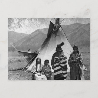 Vintages Portrait eines nativen Amerikanischen Ure Postkarte