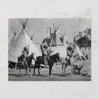 Vintages Portrait eines nativen Amerikanischen Ure Postkarte