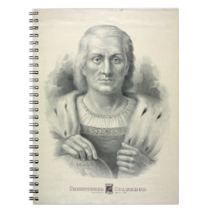 Vintages Portrait von Christoph Kolumbus Notizblock